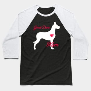 Great dane terrier mom   cute mother's day t shirt for dog lovers Baseball T-Shirt